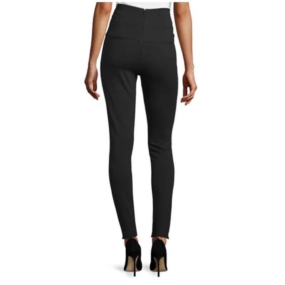 Veronica Beard Black Harlequin High Waisted Back Zip Stretch Trouser Pants 6 - Picture 1 of 8